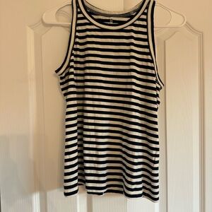 Everlane Navy and White Striped Top